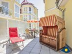 Dünen-Residenz C 18 - Dachterrasse mit Sitzmöglichkeiten und Strandkorb