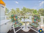 Dünenhaus Christa Whg. 14 - Balkon mit Sitzgelegenheit und Aussicht zur Ostsee