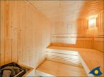 Fischerdorf Zirchow Seebär - Sauna im Erdgeschoss mit angrenzendem Badezimmer