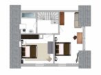 4-Sterne-Ferienhaus Anima mit Sauna, Kamin und Badeteich - Grundriss OG